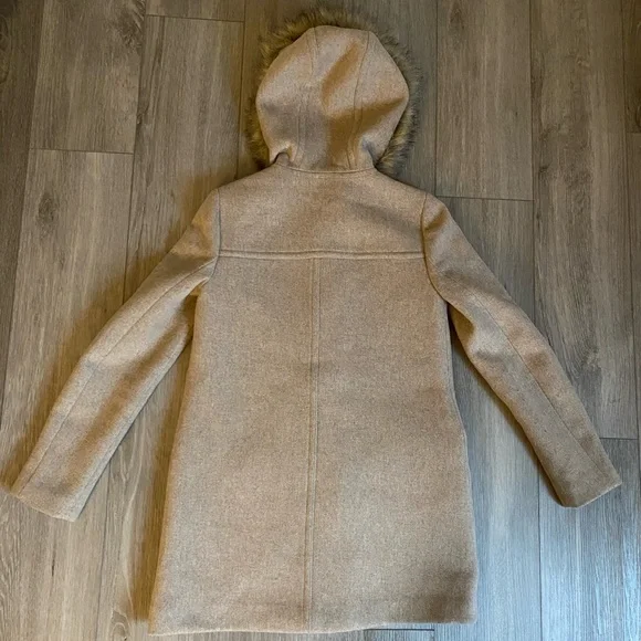 J. Crew Vail Parka Wool Blend Coat in Heather Tan Size 00 - Picture 3 of 16